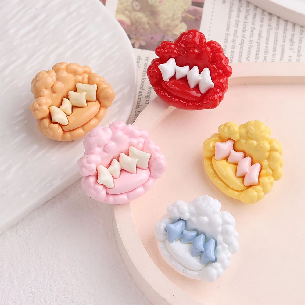 2PCS 33x23x21mm 소파 시리즈 머리핀 Scrapbooking을위한 소형 플랫 백 수지 카보 숑 DIY 홈 장식 공예 액세서리