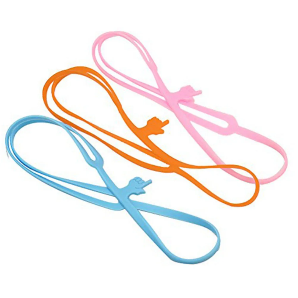 

3pcs Silicone Finger Bookmarks 40Cm Elastic Book Marker With Random Colors Orange Blue Pink For Adults Cartoon Finger