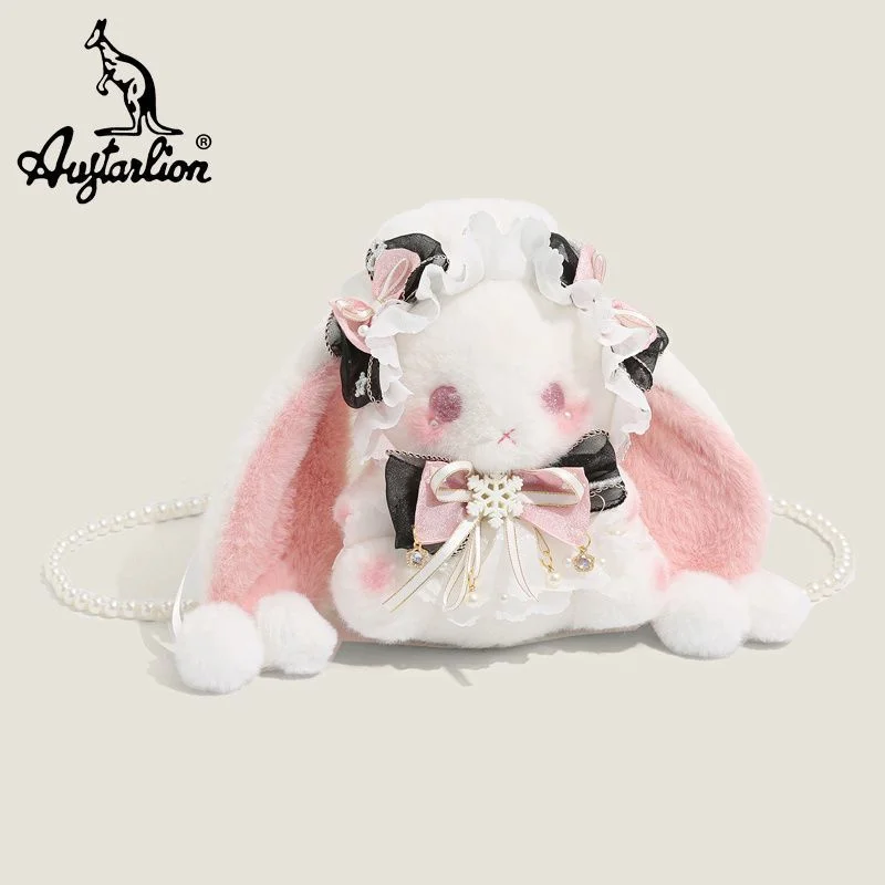 Borsa a tracolla in peluche di coniglio super carino di lusso di nuovo arrivo in stile giapponese Borsa a tracolla regalo di compleanno di alta qualità Cartoon