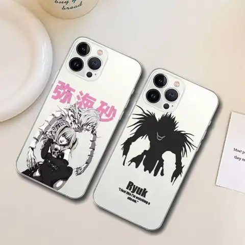 Custodia per telefono Manga Death Note Ryuk trasparente per IPhone 16 15 11 13pro Max 14Plus X Xr Xs Max 12mini - Cover trasparente