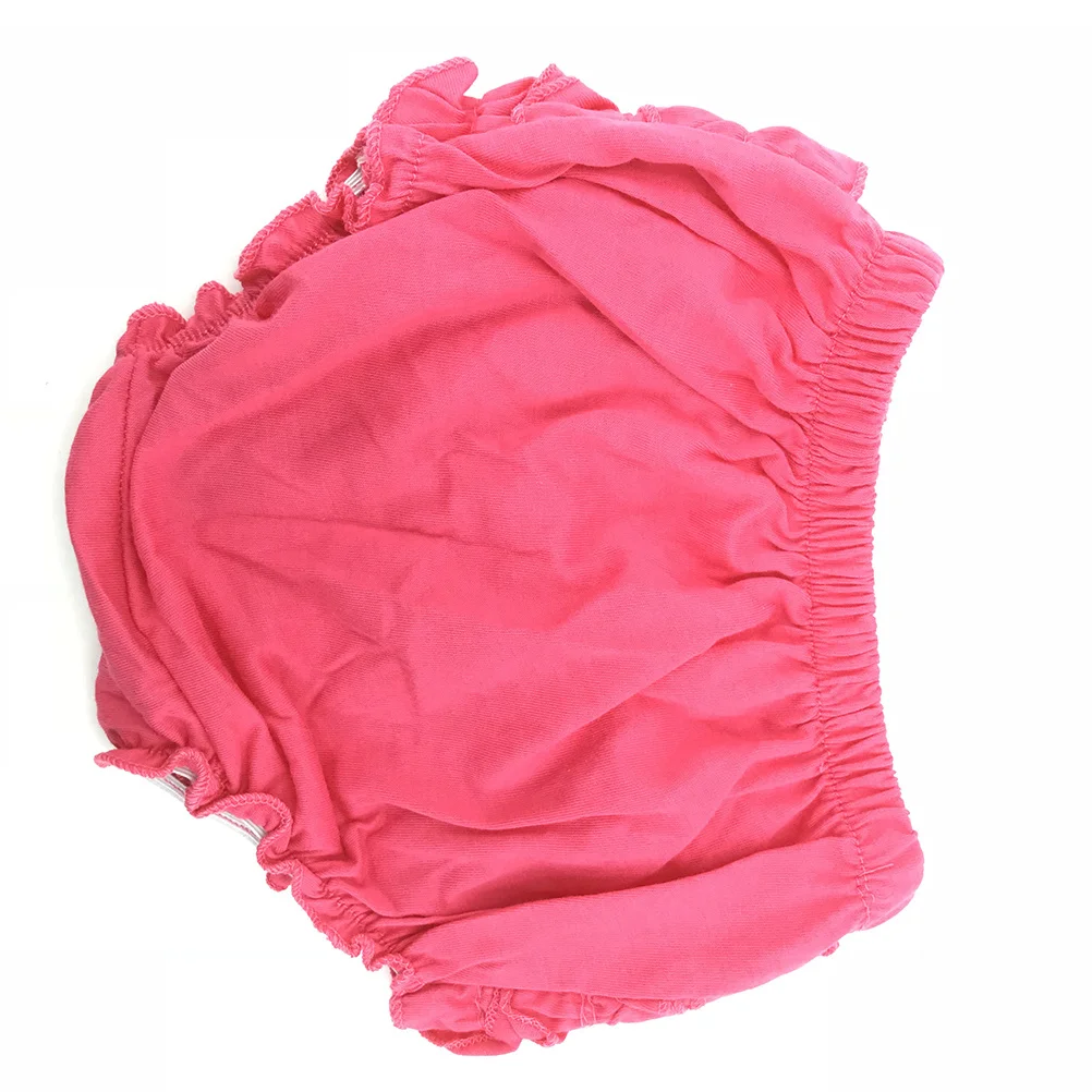 Bebê menina rosa algodão fralda capa calcinha renda plissado tamanho m absorção de umidade tecido macio calças da menina do bebê