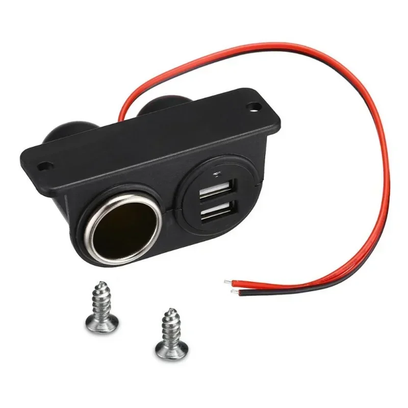 USB-Anschlüsse Buchse DC 5V Doppel 2.4a Ladegerät eingebautes Auto Camper Multi Plug Port Adapter Ladegerät Einbau Autos 1 stücke