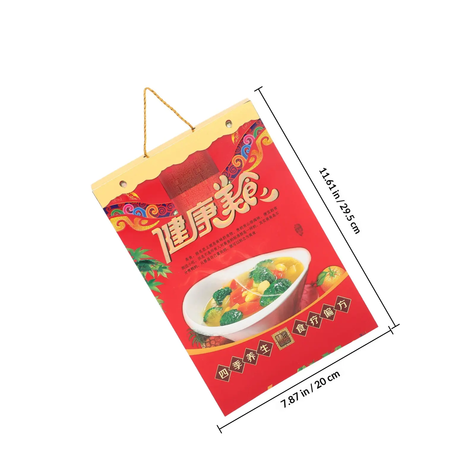 Chinese Hanging Calendars for Wall Lunar Style Traditional New Year Scroll Decor