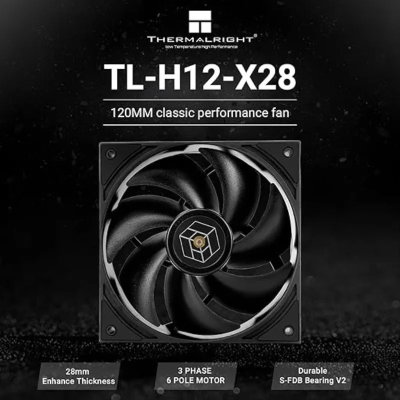 Thermalright TL-H12-X28 1/3/5 قطعة رقيقة حالة الكمبيوتر مروحة 2150 دورة في الدقيقة وحدة المعالجة المركزية مروحة هادئة 28 مللي متر سمك التبريد سطح المكتب وحدة المعالجة المركزية برودة مروحة