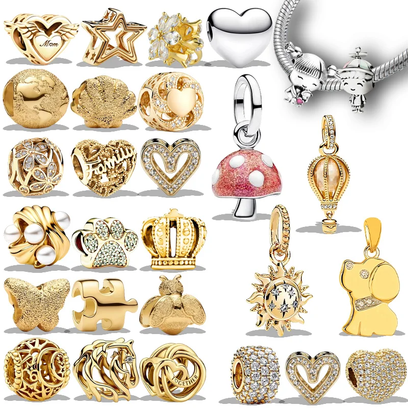 

Новые оригинальные бусины-шармы, сверкающие ажурные бусины-шармы в виде звезды и луны, подходят для подвесок и браслетов, женские украшения, подарок