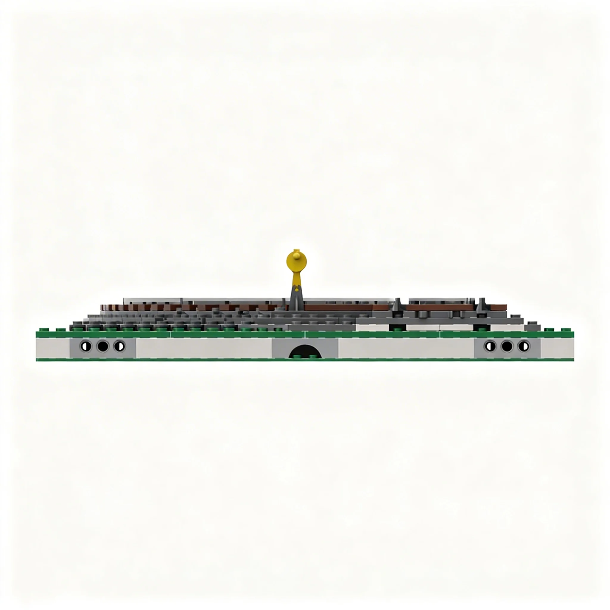 576pcs MOC Train MILS Ballasted Left Switch Return Curve Model Building Blocks Toy Architecture Christmas Gift DIY Idea Birthday