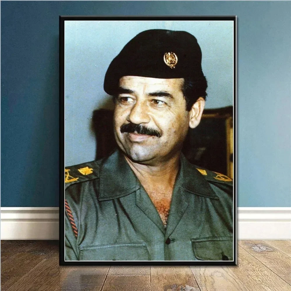 القائد العظيم Saddam Hussein صورة الجدار ملصق يطبع غرفة نوم صورة الفن للمنزل غرفة المعيشة ديكور هدية قماش اللوحة #4
