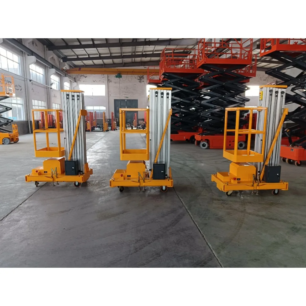 

Single Mast Aluminum Alloy Lifting Platform Lightweight Electric Operation 6M 10m Height One Person Use Direct Sale