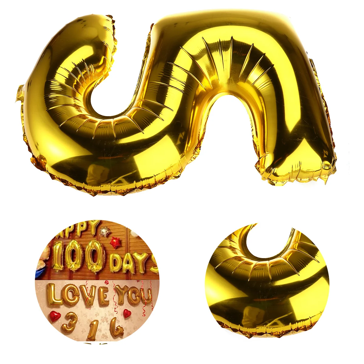 

2 Large Number Balloons 32 Inch Thickened Foil Helium Birthday Wedding Anniversary Party Number Ballloon