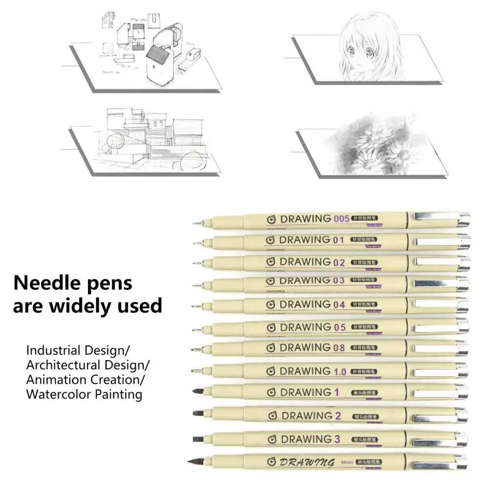 Practical Graffiti Art Pen Write Fluently Wear-Resistant Micro Fine Line Drawing Art Pen  Lightweight Drawing Pen Home Supply