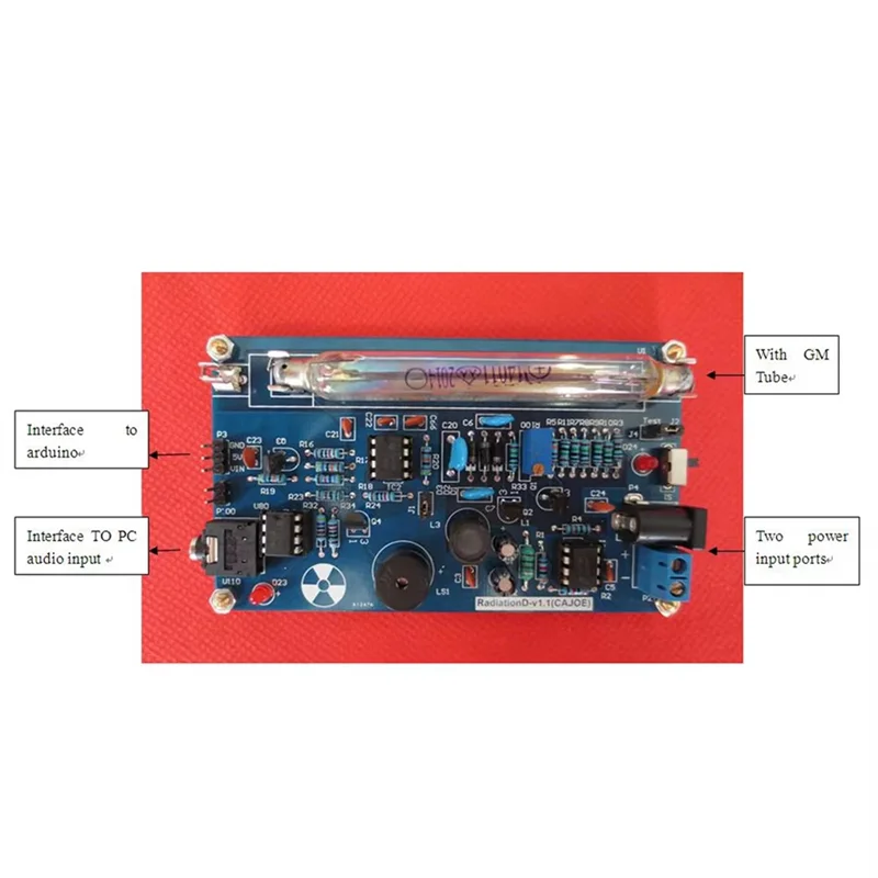 

AT19-детектор ядерного излучения Счетчик Гейгера DIY Kit Собранная система обнаружения излучения Трубка