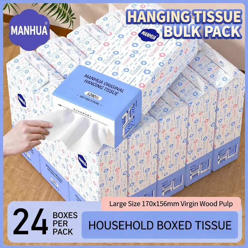 1/24 packs Home Facial Tissues tissue paper toilet paper for Home Bathroom Kitchen Large Size Disposable Napkins