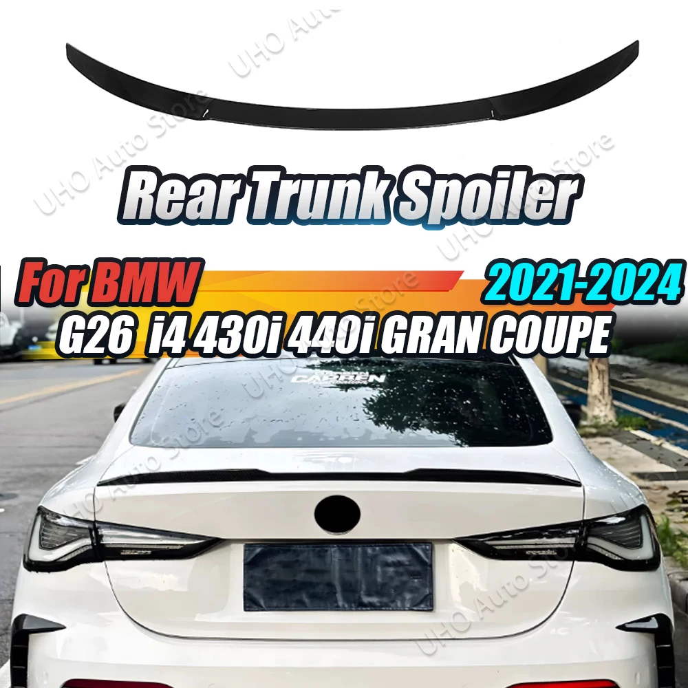 M3 Style Car Rear Trunk Spoiler Wing Tail Roof Trims For BMW 4 Series G26 430i 440i M440i I4 Gran Coupe 2021 2022 2023 2024