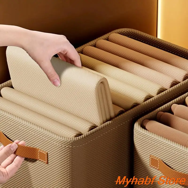 Foldable Clothes Organizer Trousers Cabinet Clothes Jeans Storage Box Wardrobe Clothes Organizer Underwear Bra Socks Drawers