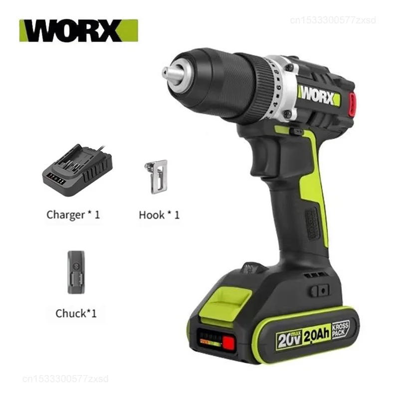 WORX 13mm Elektrischer Bohrschrauber Bürstenloser Schlagschrauber WU182X Zweistufige Drehzahl Einstellbares Drehmoment Kabelloses Elektrowerkzeug mit 20V Akku
