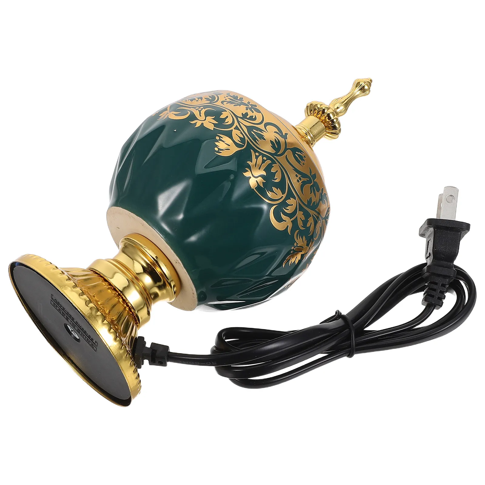 Electric Aroma Burner Ceramic Bakhoor Diffuser Green Arabian Censer Constant Temp Heating Anti Slip Base Desktop Table Top