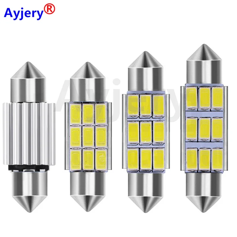 

AYJERY 100pcs 12V 36/39/41mm C5W 9 Led 5630 Smd Festoon CANBUS NO Error Car Licence Plate Light Auto Dome Lamp Reading Lights