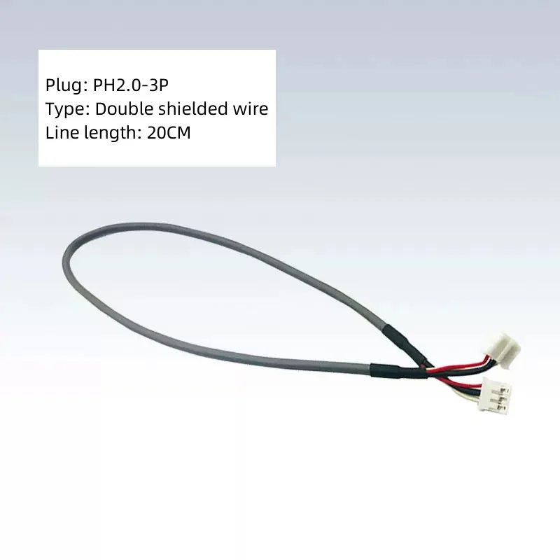 ケーブル端子接続付きシングルまたはダブルヘッド,シールドワイヤー,26awg,パネル,20 cm, 30cm, PH2.0-3P