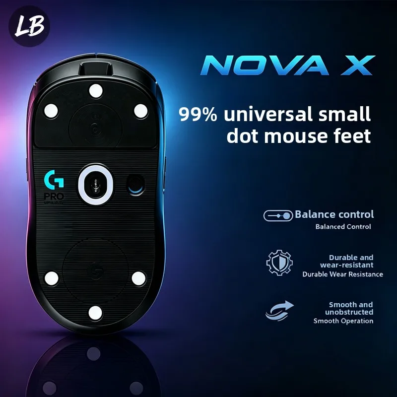 NovaX Small Dot Mouse Foot Sticker Customized PTFE Mouse Skates Anti-slip Noise Reducing Foot Patch for FPS Game Accessories DIY