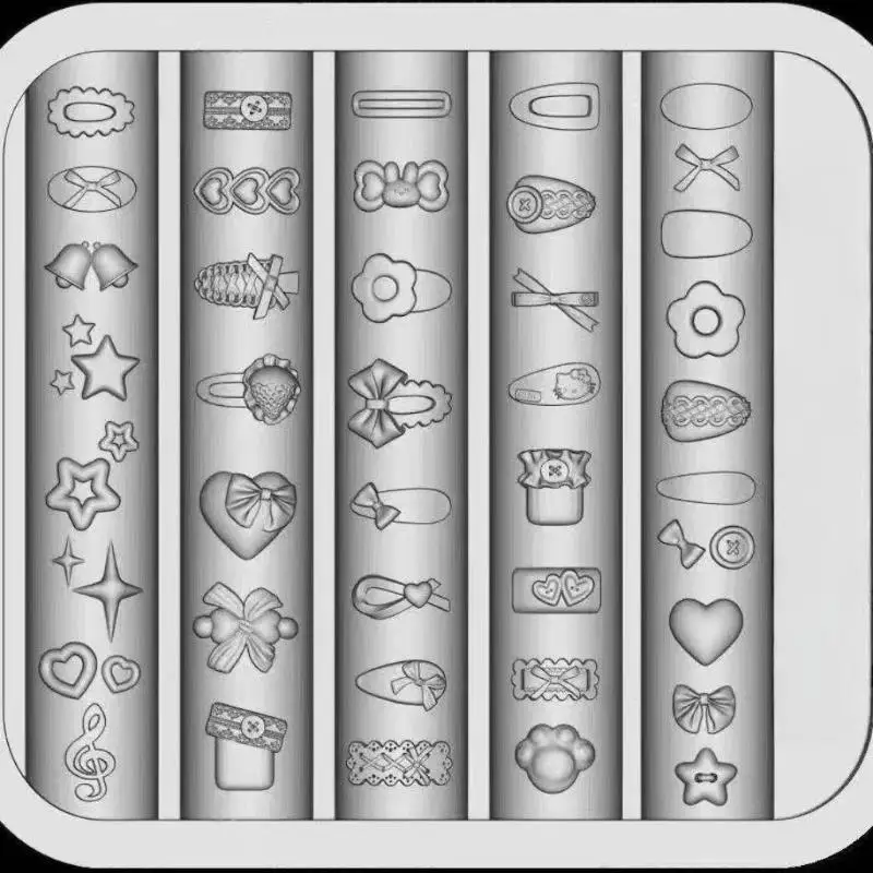 Flower Fox Transparent Silicone Nail Molds DIY Nail Art Decoration Manicure Design Tools 3D Acrylic Nail Art Carving Mold Charms