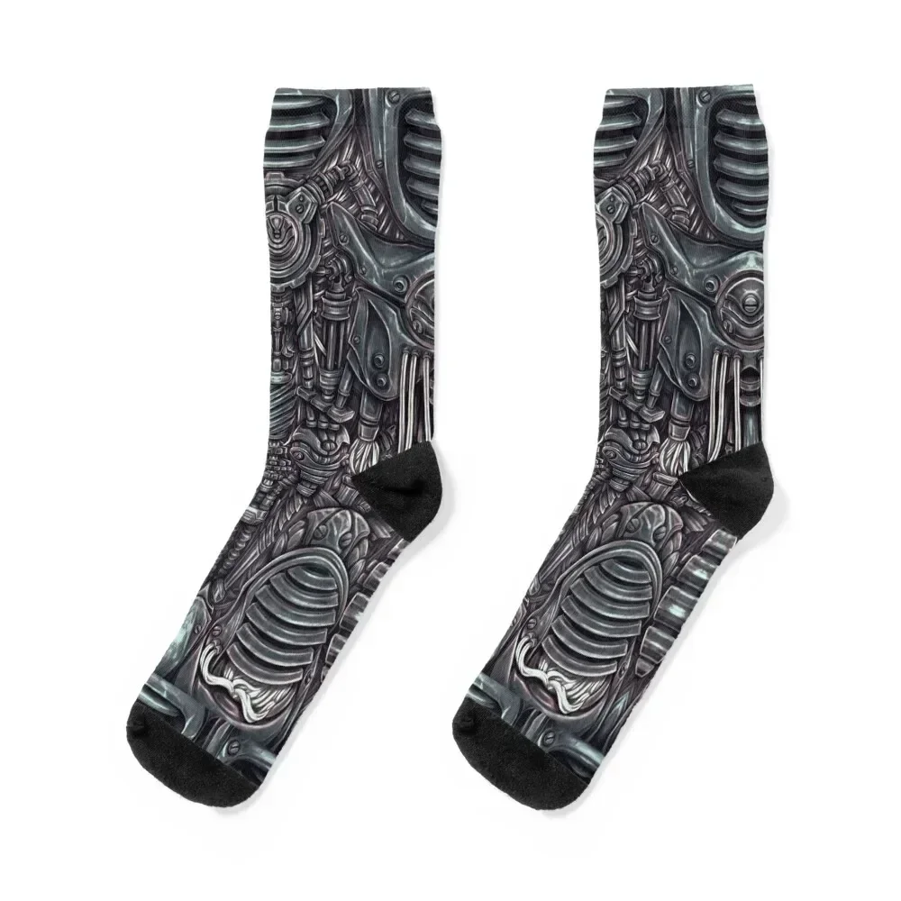 Organic Mech - Xenomorph Socks Running christmass gift basketball Stockings Boy Child Socks Women's