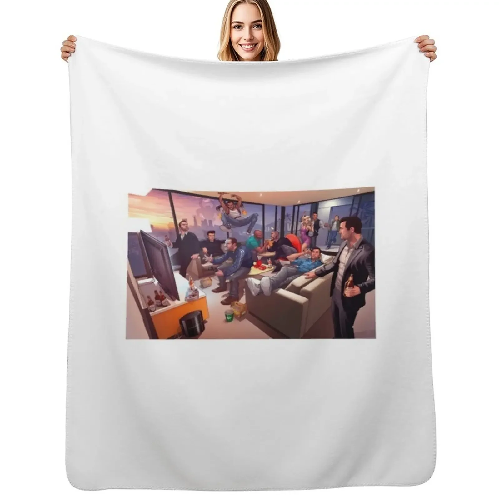 

GTA legends Throw Blanket Decorative Sofa Nap Hair Winter beds Blanket
