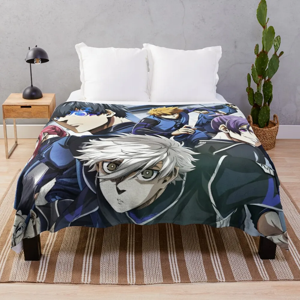 Blue Lock Episode Nagi - All in one Throw Blanket Decorative Sofa Plaid on the sofa Bed Fashionable Shaggy Blankets