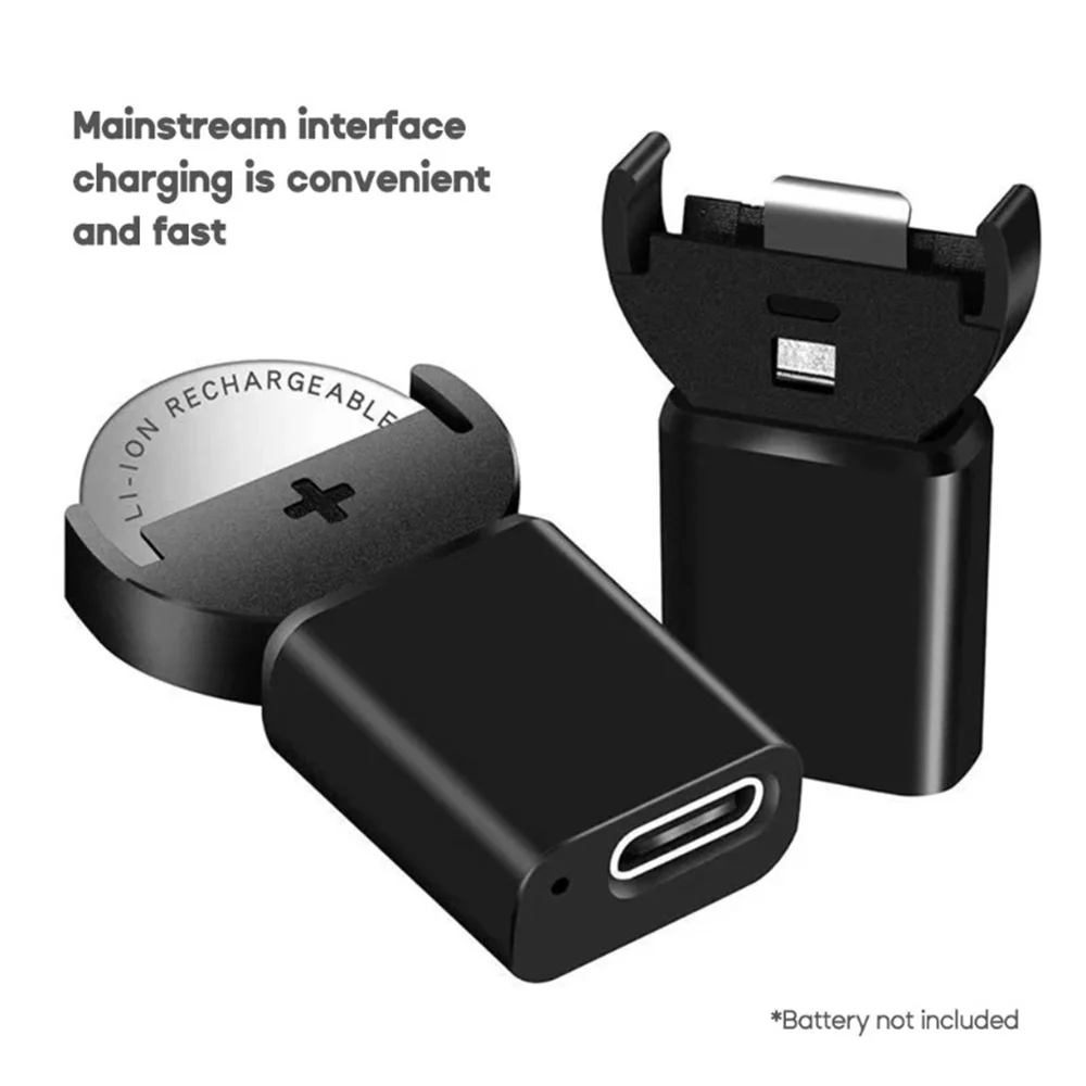 Carregador USB Tipo C para Baterias de Lítio Tipo Moeda (LIR2032, LIR1632, LIR2025, LIR2016, LIR2032H) - Adaptador de Carregamento Rápido para Baterias Botão