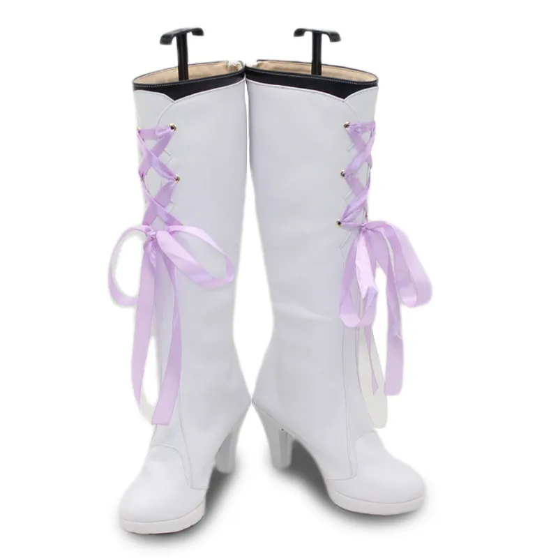 秋山美月コスプレ靴 PJSK 5 周年記念コスプレ小道具アニメアクセサリー PU 靴ハロウィンカーニバルブーツカスタムメイド