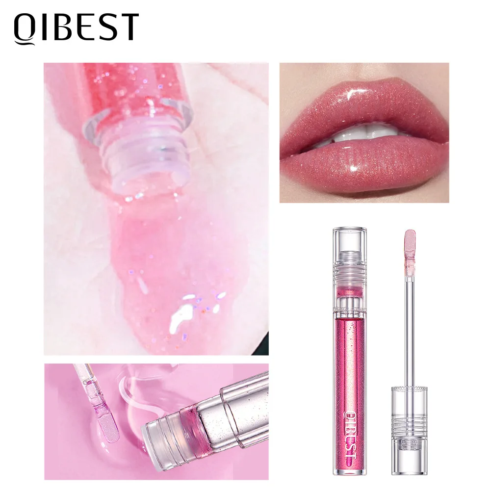 Lip Gloss Transparent Holographic Lip Plumping Shiny Pearl Moisturizer Color-Changing Oil Lip Makeup Plumper Nutritious Care