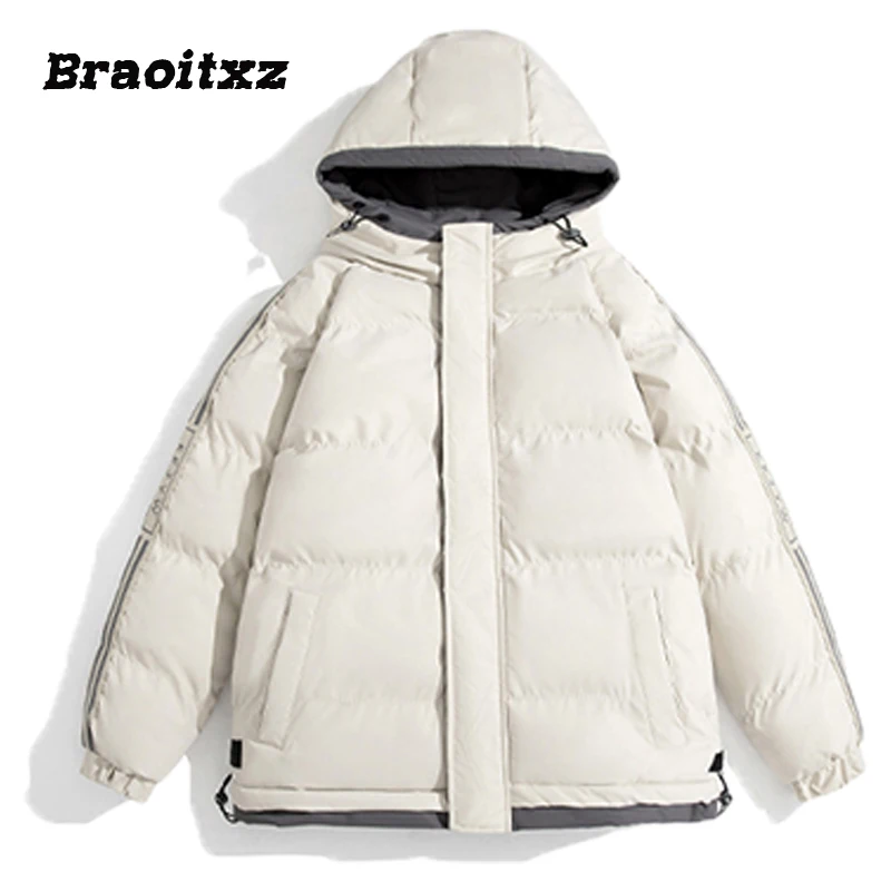 2023 New Men Fashion Casual Windproof Thick and Warm Winter Outerwear Jacket Men Hooded M-8XL Plus Size Jacket Men