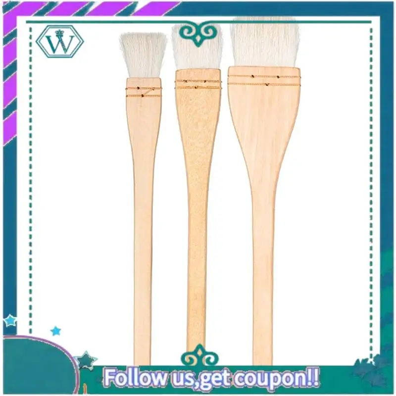 

Upgraded 20 Pcs Wool Bristle Glaze Brushes For Pottery, Acrylic, Watercolor Blending; Art Paintbrushes For Artists Students