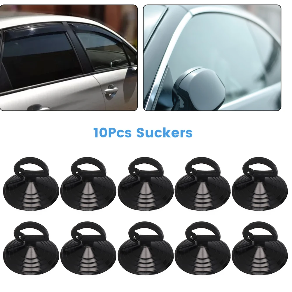 

High Quality Practical Exquisite Brand New Car Sunshade Sucker 10Pcs Black Car Sunshade Hook Sucker Holder Pad