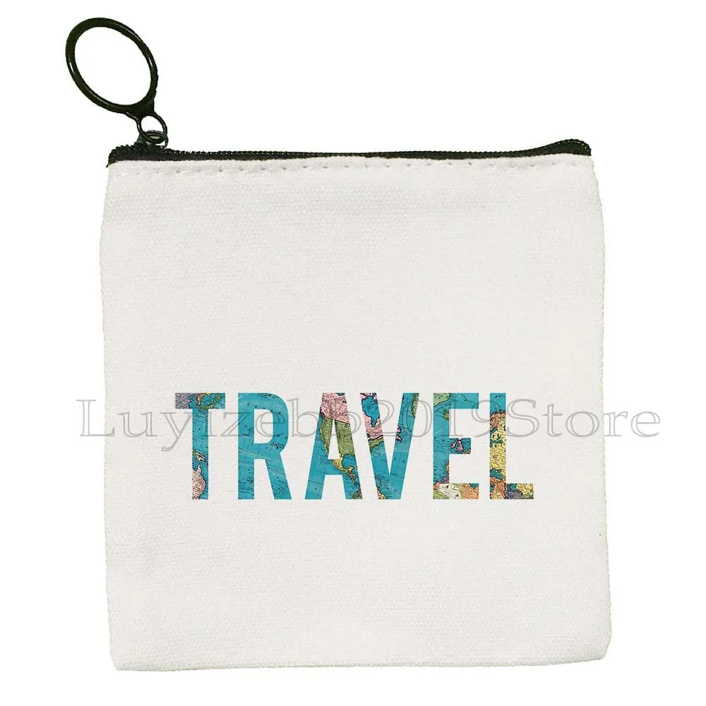World Travel Aesthetic Sunset Ombre เครื่องบินฉากหน้าต่างแฟชั่นผ้าใบเหรียญกระเป๋าสตางค์ขนาดเล็กกระเป๋ากระเป๋าสตางค์ซิปกระเป๋า
