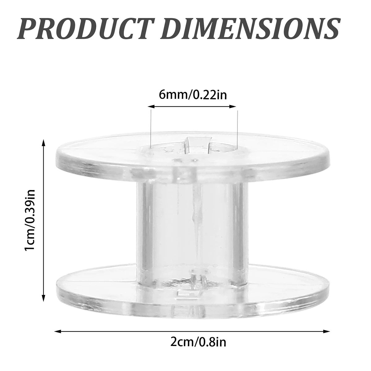 10Pcs Clear Sewing Bobbins Compatible with Singer/Brother Janome SA156 Machines Polystyrene Bobbins Standard Sizes Sewing Bobbin