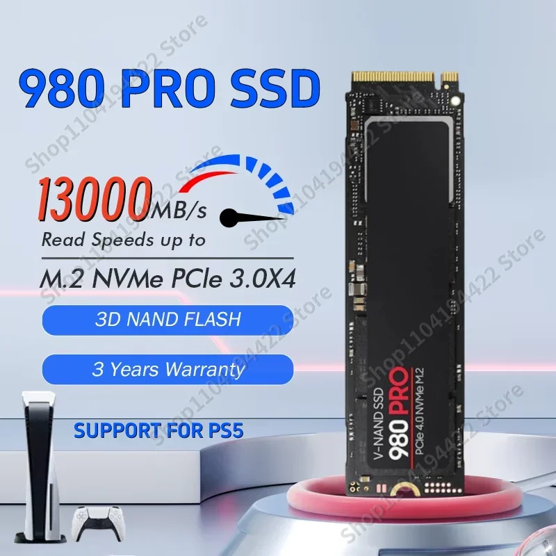 Newest 980Pro 8TB SSD NVMe M.2 2280 1TB 2TB 4TB Hard Disk Internal Solid State Drive PCIe 5.0 for PS5 Laptop PC Desktop Laptop