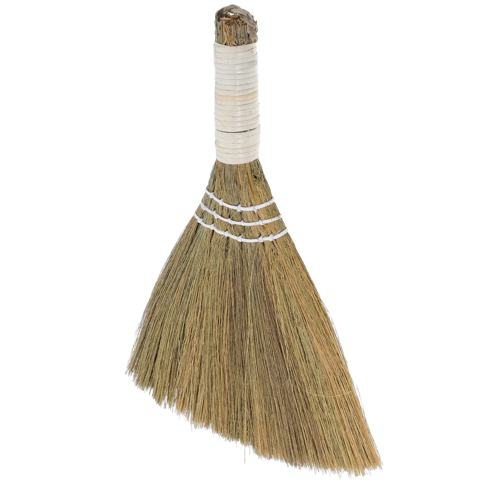 Escoba de mano suave para limpieza interior Escoba batidora de miscanto natural Ligera Fácil de usar para el hogar Barrido diario Madera dura