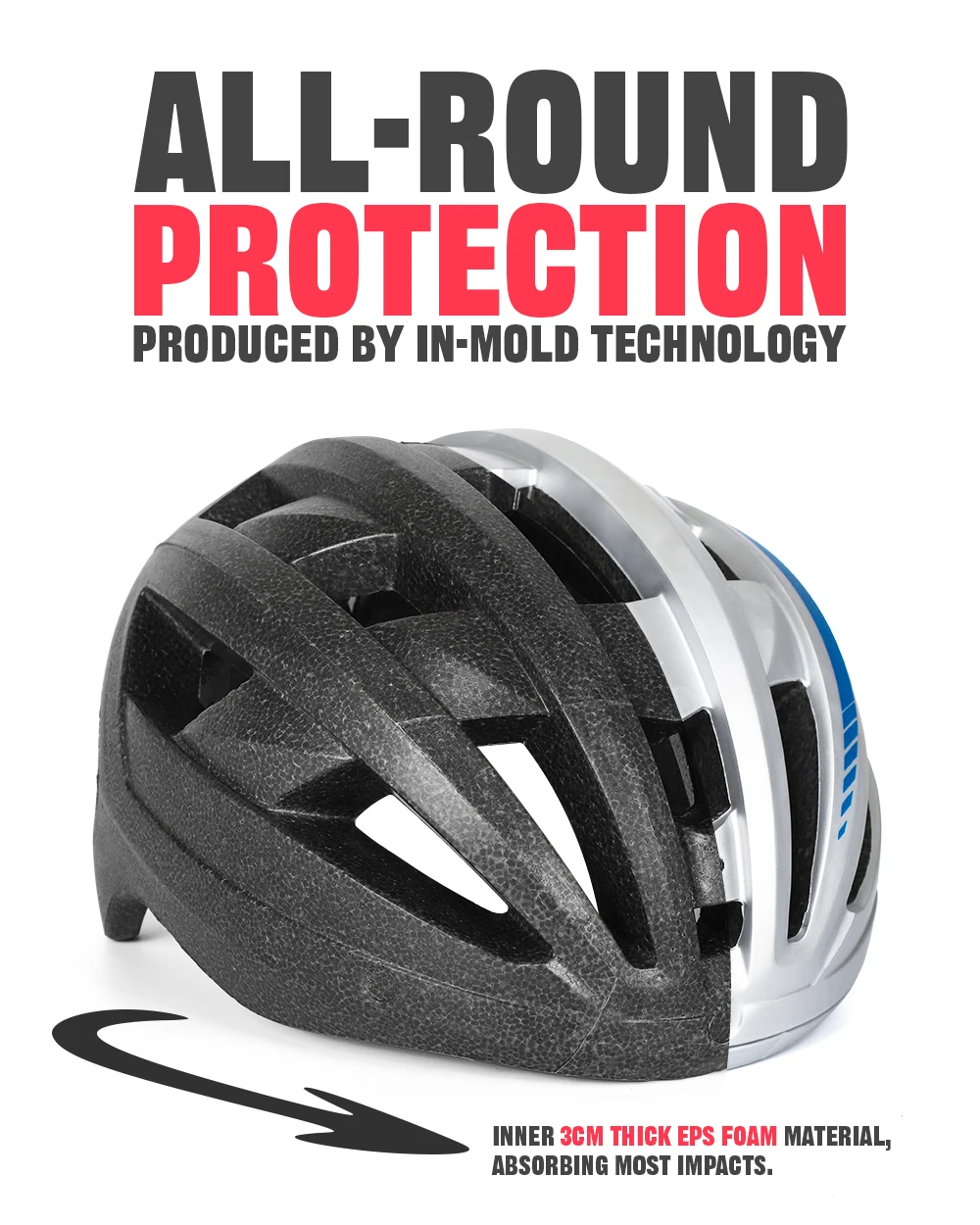 VICTGOAL Fahrradhelm Erwachsene Straße Mountainbike Helme Outdoor Sport Sicherheit Radfahren Zubehör Mit LED Rücklicht Brille – Detail 7