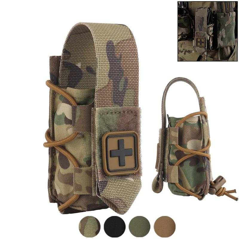 

Vertical MOLLE Medical Pouch Flip Top Closure Universal Tourniquet Storage for Outdoor Survival Gear