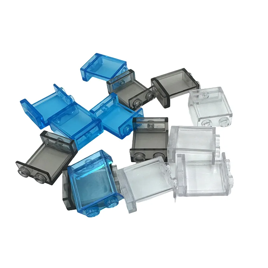 20Pcs 1x2x2 DIY 투명 투명 벽돌 패널 창 프레임 벽 도시 두꺼운 빌딩 블록 하우스 장난감 87552 4864 94638