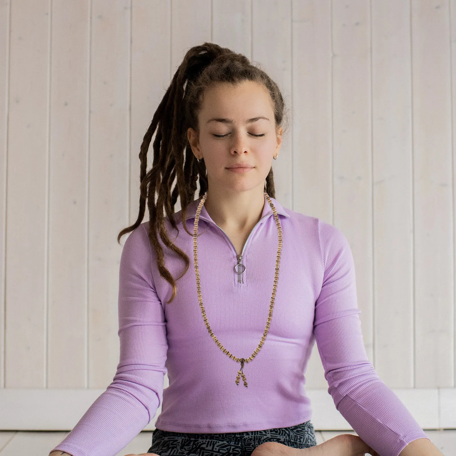 

Sandalwood Zen Beads Necklace Handmade Natural Aroma Prayer Bracelet For Meditation Yoga Spiritual Wear Wooden