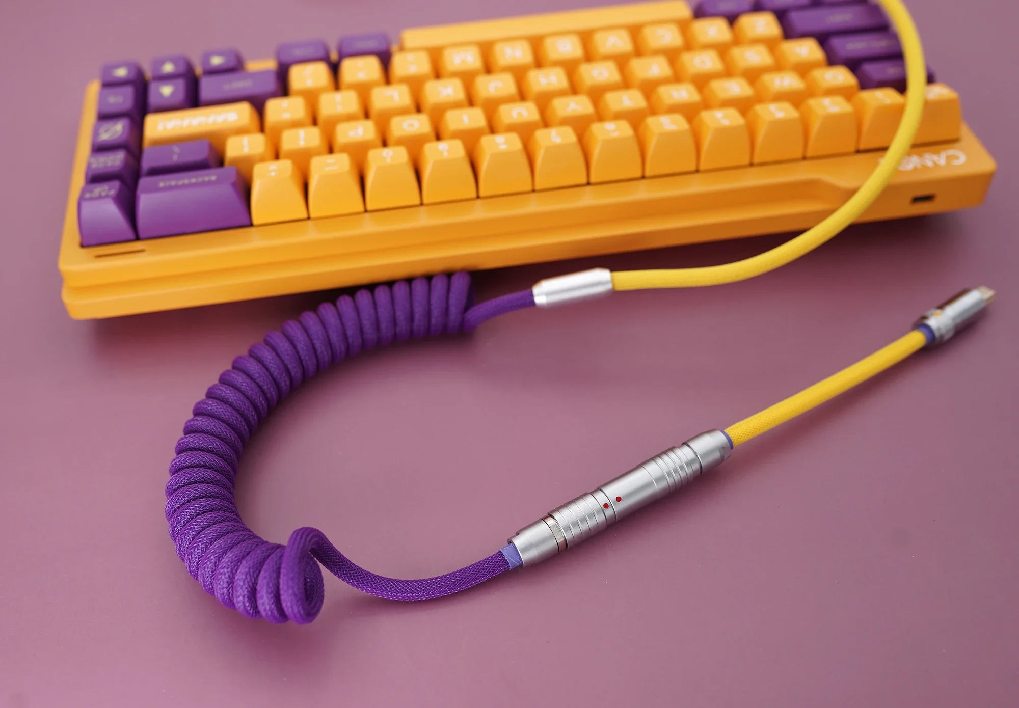 GeekCable Handmade Customized Mechanical Keyboard Data Cable For GMK Theme SP Keycap Line Laker Colorway
