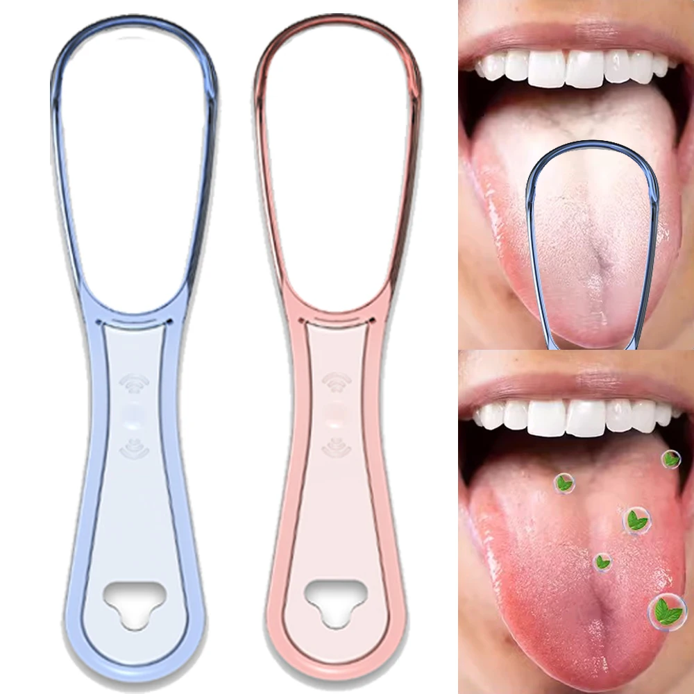 1pcs Tongue Cleaner Tongue Cleaning Scraper Reusable Oral Cleaning Scraper Multicolor Oral Hygiene Care Tongue Brush Tool