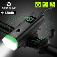 WEST BIKING Front Bicycle Light USB Rechargeable LED Bike Light Waterproof Cycling Headlight Climbing Safety Flashlight Lamps