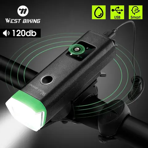 USB Rechargeable Bike Front Light West Biking