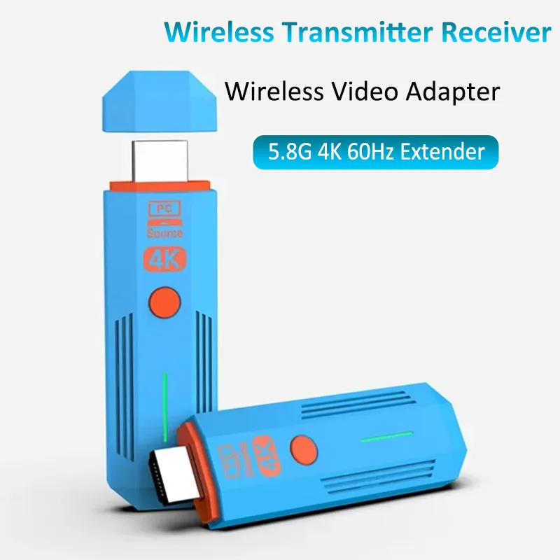 

Беспроводной видеопередатчик и приемник 4K, HDMI-совместимый комплект-удлинитель, адаптер-донгл для подключения ТВ-приставки, камеры ПК, ноутбука к монитору или телевизору