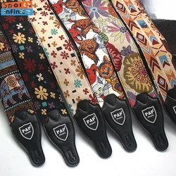 High Quality Embroidered Guitar Strap Adjustable Acoustic Electric Guitar Shoulder Strap Ukulele Bass Strap Guitar Accessories