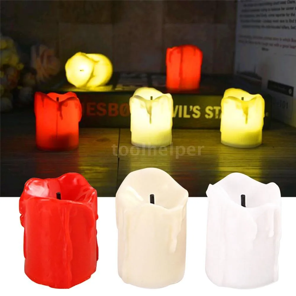 Flameless LED Candle Light com chamas realistas, bateria operado Tea Light, lâmpada cintilante brilhante, vela falsa, YK5015, 1pc