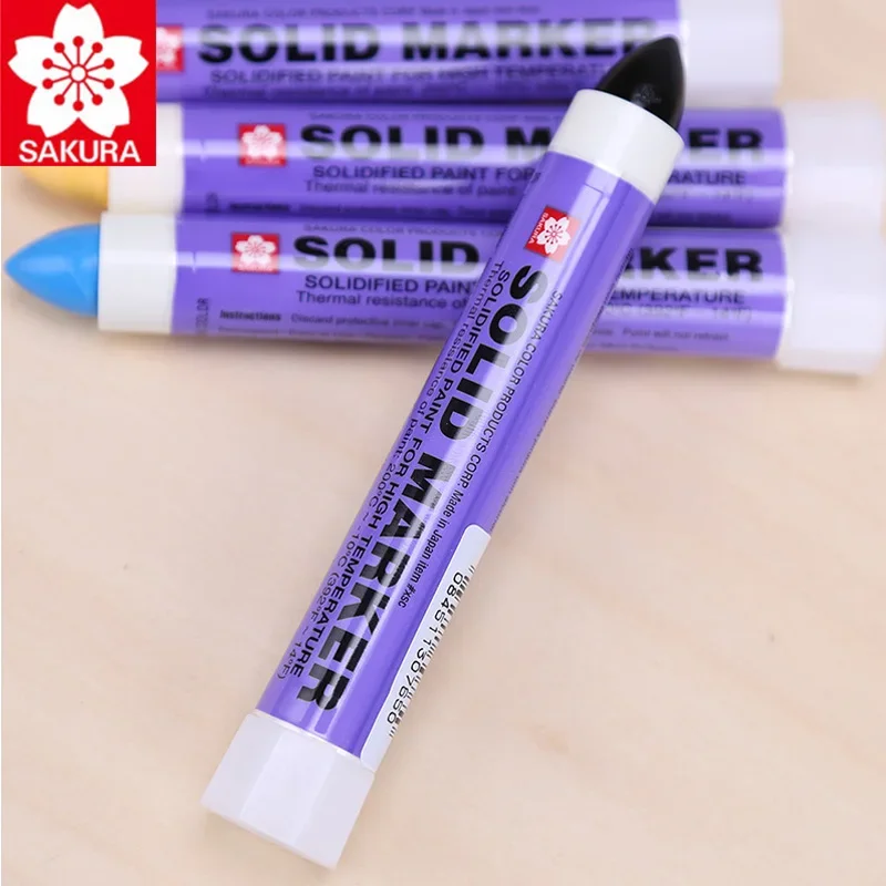 8 stuks Japan Sakura Solid Marker Industriële Pen XSC Droog Kan Schrijven op Stalen Plaat Water Olie Oppervlak multifunctionele Pen Permanente