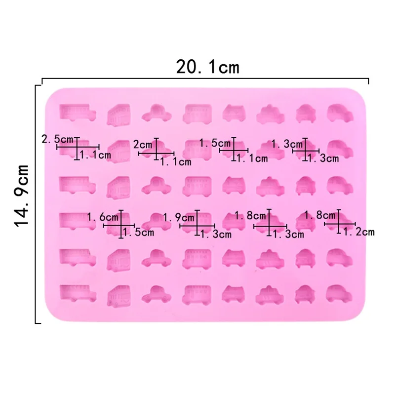 48-link transportation gummy mold, silicone jelly chocolate, fire paint wax standing mold